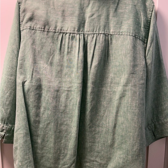 Chico’s NWOT linen blouse 3/4 sleeve SZ4 - Picture 2 of 4